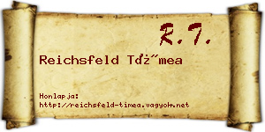 Reichsfeld Tímea névjegykártya
